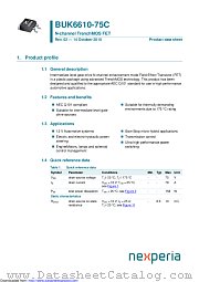 BUK6610-75C datasheet pdf Nexperia