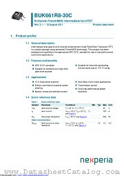 BUK661R8-30C datasheet pdf Nexperia