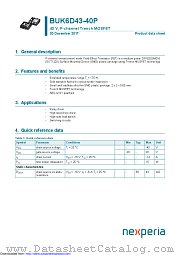 BUK6D43-40P datasheet pdf Nexperia