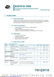 BUK7610-100B datasheet pdf Nexperia