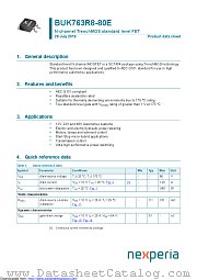 BUK763R8-80E datasheet pdf Nexperia