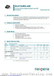 BUK764R0-40E datasheet pdf Nexperia