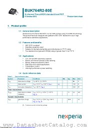 BUK764R2-80E datasheet pdf Nexperia