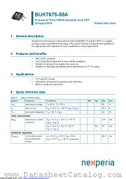 BUK7675-55A datasheet pdf Nexperia