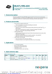 BUK7J1R0-40H datasheet pdf Nexperia
