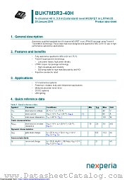 BUK7M3R3-40H datasheet pdf Nexperia