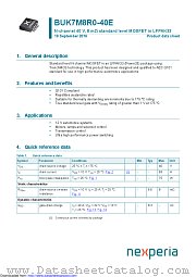 BUK7M8R0-40E datasheet pdf Nexperia
