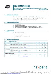 BUK7M9R9-60E datasheet pdf Nexperia
