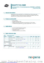 BUK7Y113-100E datasheet pdf Nexperia