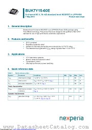 BUK7Y15-60E datasheet pdf Nexperia