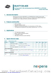 BUK7Y29-40E datasheet pdf Nexperia