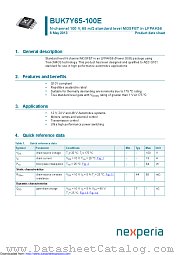 BUK7Y65-100E datasheet pdf Nexperia