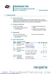 BUK9226-75A datasheet pdf Nexperia