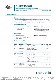 BUK9240-100A datasheet pdf Nexperia