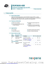 BUK9606-40B datasheet pdf Nexperia