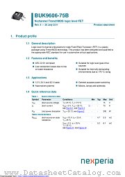 BUK9606-75B datasheet pdf Nexperia
