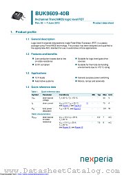 BUK9609-40B datasheet pdf Nexperia