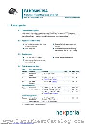 BUK9609-75A datasheet pdf Nexperia