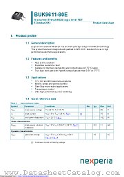 BUK9611-80E datasheet pdf Nexperia