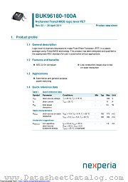 BUK96180-100A datasheet pdf Nexperia