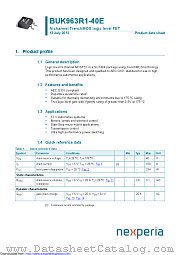 BUK963R1-40E datasheet pdf Nexperia