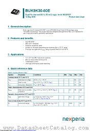 BUK9K30-80E datasheet pdf Nexperia