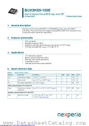 BUK9K89-100E datasheet pdf Nexperia