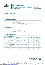 BUK9M15-60E datasheet pdf Nexperia