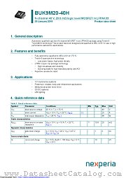 BUK9M20-40H datasheet pdf Nexperia