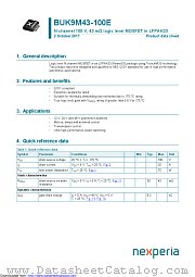 BUK9M43-100E datasheet pdf Nexperia