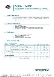 BUK9Y113-100E datasheet pdf Nexperia