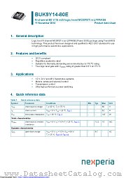 BUK9Y14-80E datasheet pdf Nexperia
