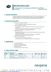BUK9Y2R4-40H datasheet pdf Nexperia