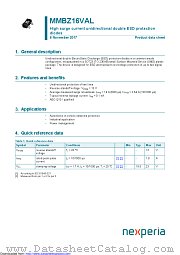 MMBZ16VAL datasheet pdf Nexperia