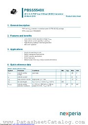 PBSS5540X datasheet pdf Nexperia