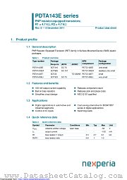 PDTA143ET datasheet pdf Nexperia
