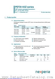 PDTA143ZT datasheet pdf Nexperia