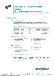 PDTA114EQA datasheet pdf Nexperia