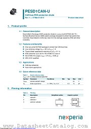 PESD1CAN-U datasheet pdf Nexperia