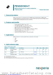 PESD2IVN24-T datasheet pdf Nexperia