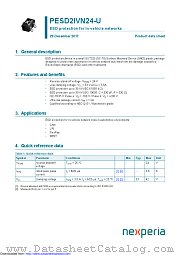 PESD2IVN24-U datasheet pdf Nexperia