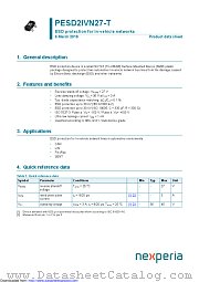 PESD2IVN27-T datasheet pdf Nexperia