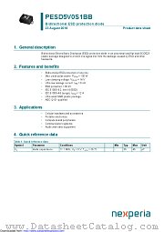 PESD5V0S1BB datasheet pdf Nexperia