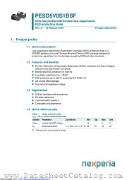 PESD5V0S1BSF datasheet pdf Nexperia