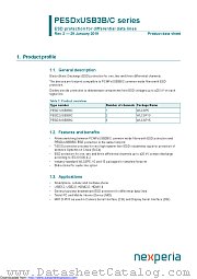 PESD3USB3B datasheet pdf Nexperia