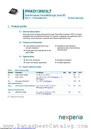 PHKD13N03LT datasheet pdf Nexperia