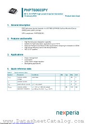 PHPT60603PY datasheet pdf Nexperia