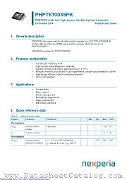PHPT610035PK datasheet pdf Nexperia