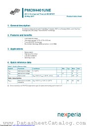 PMCM4401UNE datasheet pdf Nexperia