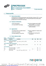PMCPB5530X datasheet pdf Nexperia